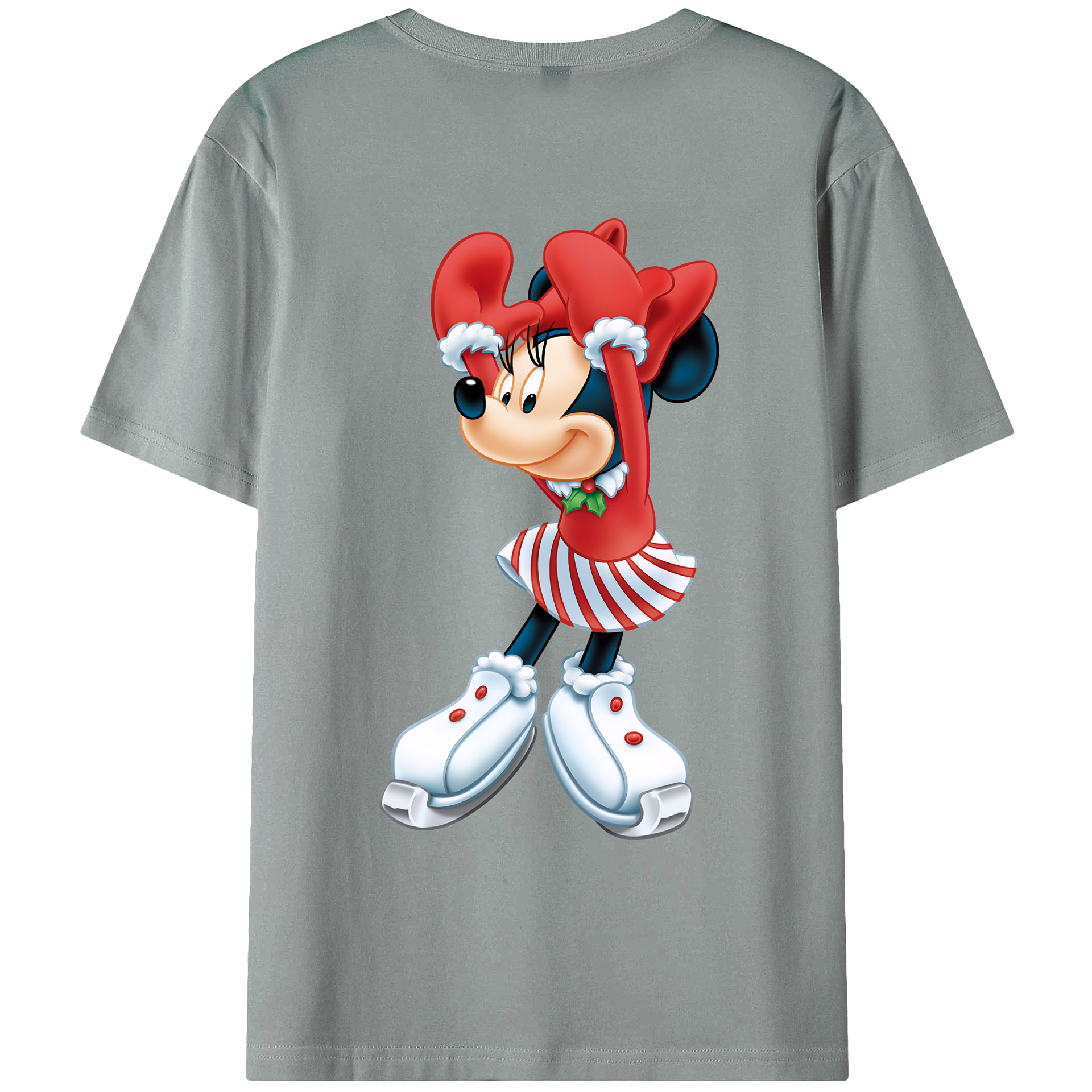 （画像用） ミッキーマウス Mickey Mouse 綿100％ メンズ半袖Tシャツ（バックプリント） 通気性